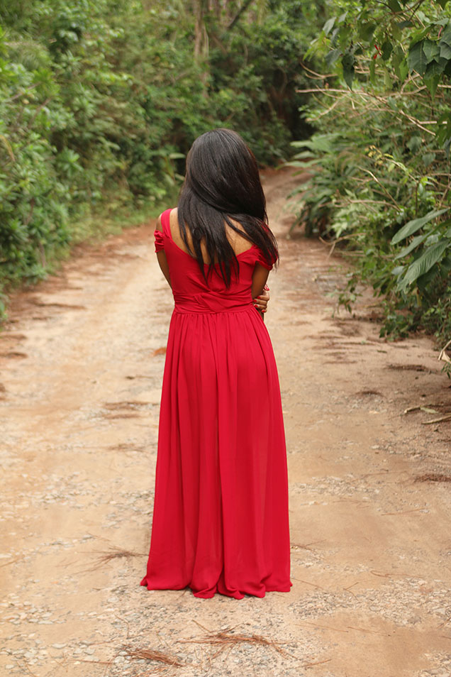 De Vestido Vermelho