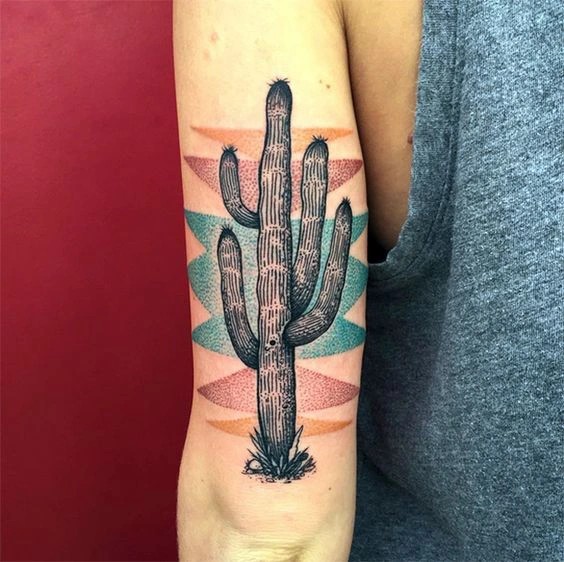 Cactus Tattoo - linha fina  Tatuagem suculenta, Tatuagem de